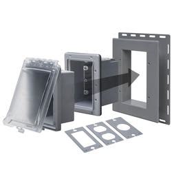 non-metallic weatherproof recessed box and while-in-use cover kit menards|Recessed Weatherproof In.